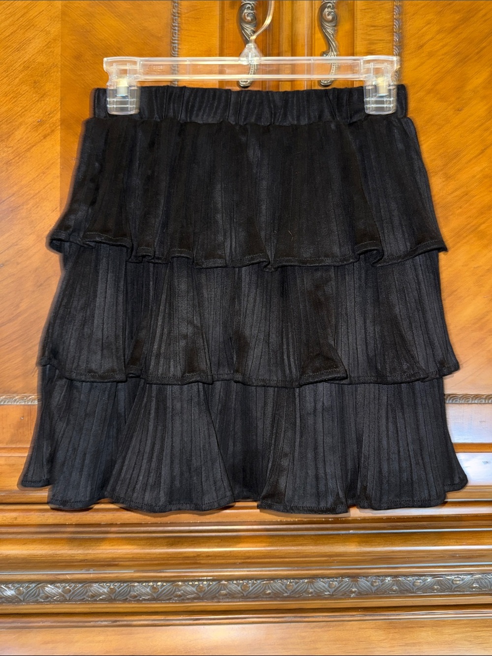 Black Tiered Ruffle Skirt - Women's